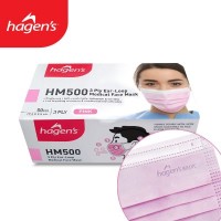 Hagen's HM500 Medical Non-Woven 3ply Face Mask (Pink) (ctn x 20 boxes x 50pcs)