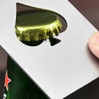 Ace of Spade Card Bottle Opener - Stainless Steel