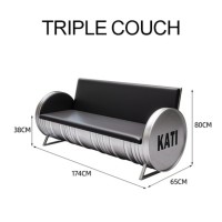 Industrial Style Bar Counter - Triple Couch