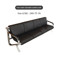 Simple and Modern Reception Area Black Sofa (4 Seater)