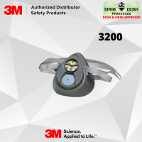3M Single Cartridge Half Facepiece Respirator 3200, Medium Large, Sirim and Dosh Approved.