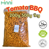 1KG Minni HALAL Yellow Pea Puff - Tomato Flavor Baked | High Protein Crispy Snacks