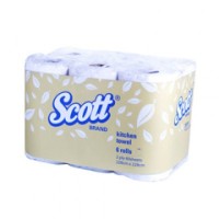 SCOTT Kitchen Towel  (bundle x 4 packs x 6 rolls)