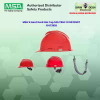 MSA V-Gard Protective Cap FAS-TRAC III RATCHET 10173938, Red, Sirim and Dosh Approved