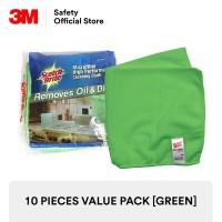 [Sell by Pack] 3M Scotch-Brite High Performance Cloth 2013 Green Colour Microfibre Cloth (10 pieces pack)