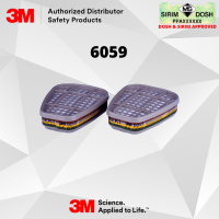 3M Gas and Vapour Filters 6059, ABEK1, Sirim and Dosh Approved. (2pcs per pack)
