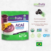 Amafruits Acai Pure & Unsweetened Fruit Packs 4x100g (Single Serve Packs)