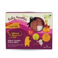 Organic Baby Noodles Beetroot, Pumpkin    Plan Wheat 180G (30G X 6 Serving) (12 Units Per Carton)