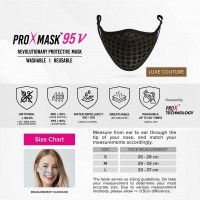 PROXMASK 95V Antiviral Reusable Face Mask - Sublimation Design - S Size