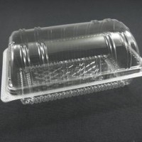 CH-71 Roll Cake Container with Lock   Bakery Disposable Plastic Clear Food Box