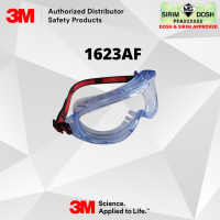 3M Safety Goggles 1623AF, Wrap-around Design Anti-Fog Coat Hard-coated Polycarbonate Lens, Sirim and Dosh Approved